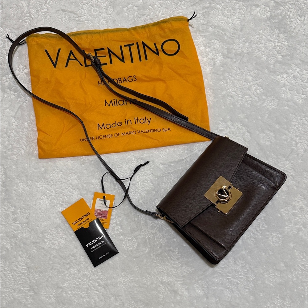 Valentino Dark Brown Leather Bag